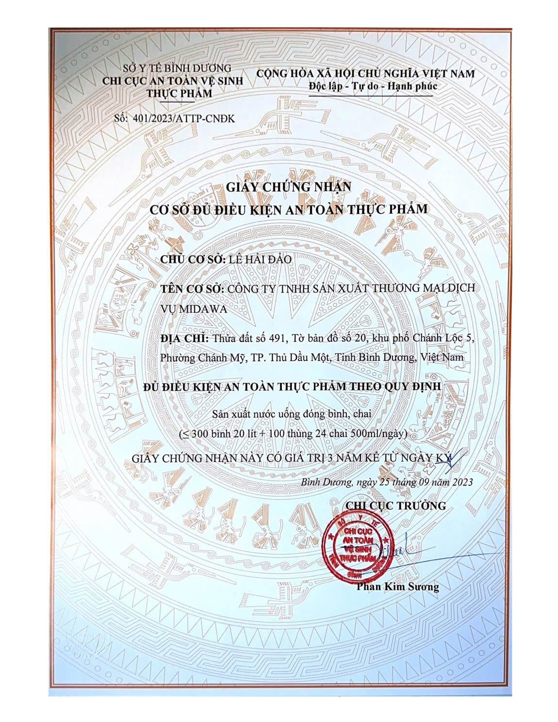 chứng nhận an toàn thực phẩm - Cục an toàn vệ sinh thực phẩm